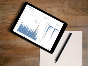 An example of a report generated by Data Direct on an ipad